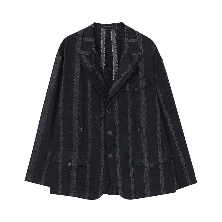 Yohji Yamamoto Pour Homme Wide Stripe Jacket 'Grey'