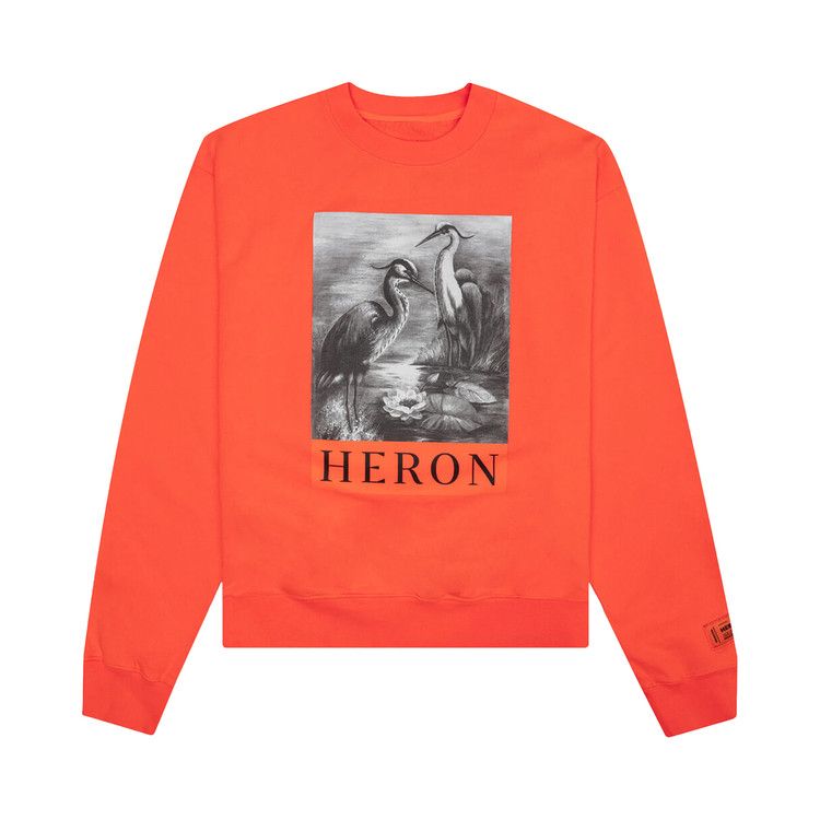 Heron Preston Logo Print Long-Sleeve Sweatshirt 'Orange/Black'