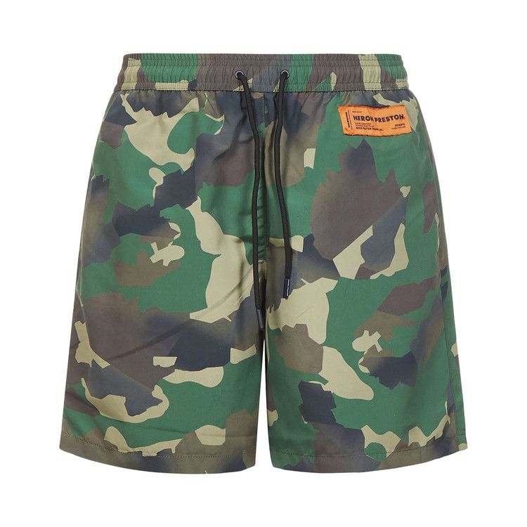 Heron Preston Nylon Swimshorts 'Military Green'