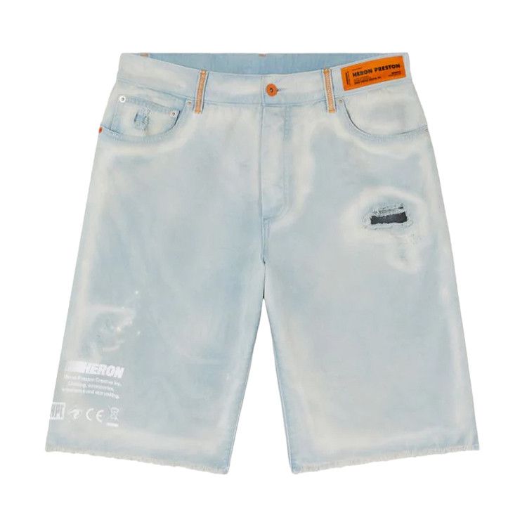 Heron Preston Code 8000 Hammer Shorts 'Medium Grey/White'