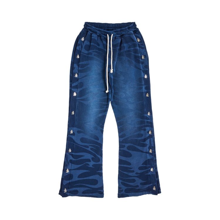 Hellstar SNAP Sweatpants W/ Flame 'Blue'