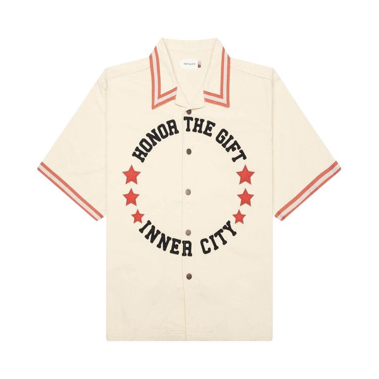 Honor The Gift Tradition Short-Sleeve Snap Up Shirt 'Bone'