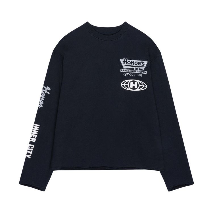 Honor The Gift Mixed Logo Long-Sleeve Crewneck 'Black'