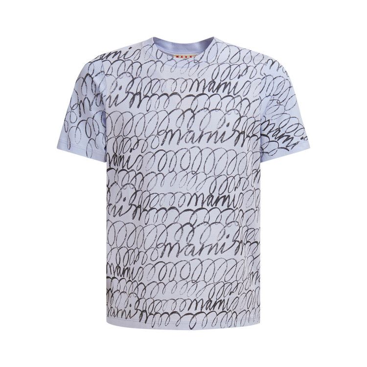 Marni Scribble Motif T-Shirt 'Illusion Blue'