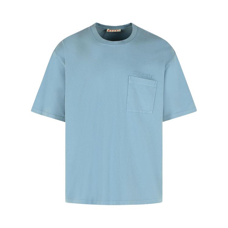 Marni Patches Cotton T-Shirt 'Light Blue'