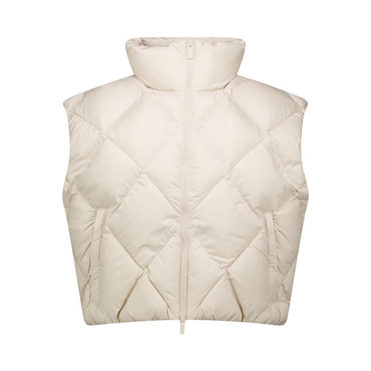 Air Jordan Brooklyn Quilted Puff Vest 'Light Orewood Brown/White'