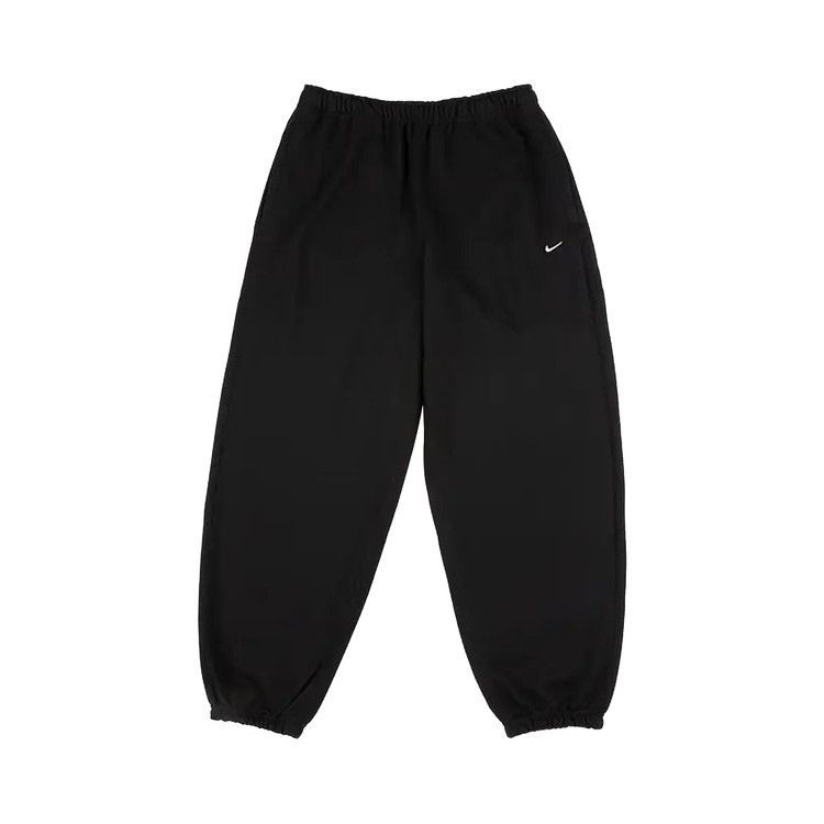 Nike Solo Swoosh Cuffed Sweatpants 'Black/White'