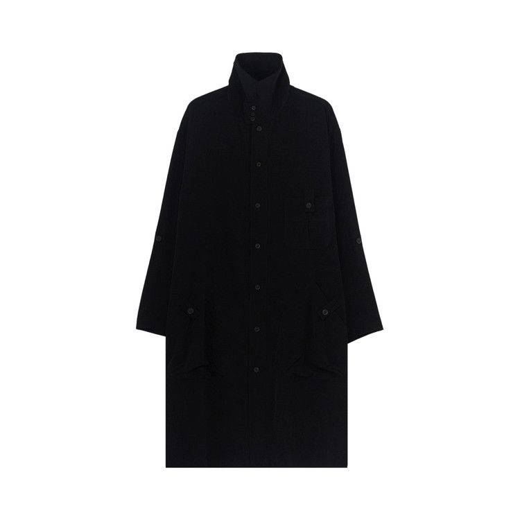 Yohji Yamamoto Pour Homme Stand Collar Shirt 'Black'