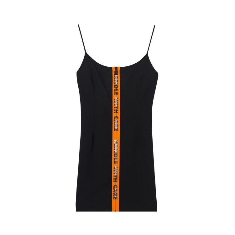Heron Preston Stretch Gabardine Zip Dress 'Black'