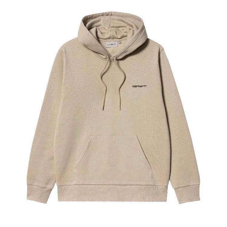Carhartt WIP Hooded Script Embroidery Sweatshirt 'Beige'