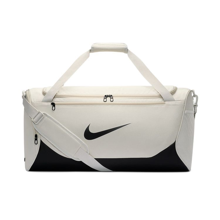 Nike 60L Medium Brasilia DuffeL Bag 'Light Bone/Black/Black'