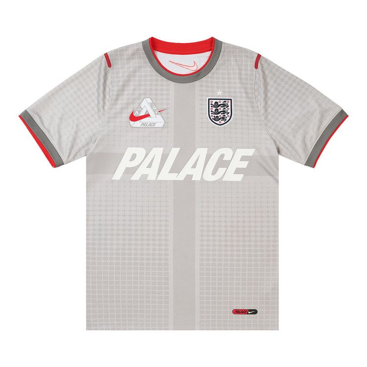 Palace x Nike England Dri-Fit Academy Pro Short-Sleeve Football Top 'Pewter Grey/Bright Crimson'