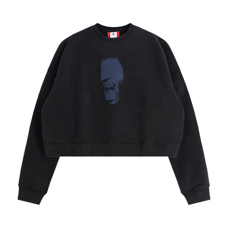 Air Jordan x IH Cropped Fleece Crew-Neck Sweatshirt 'Black'