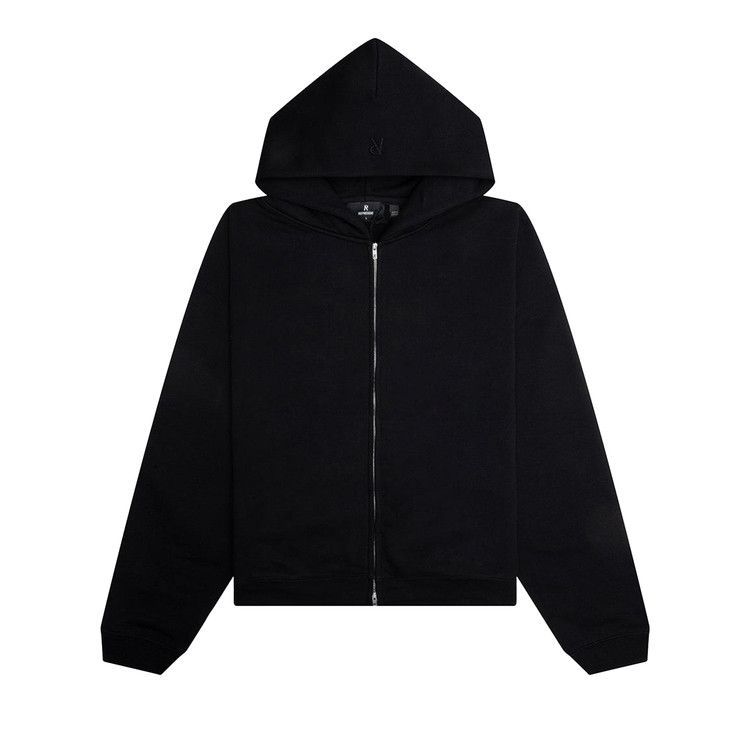 Represent Clo Initial Boxy Oversized Zip Through Hoodie 'Black'