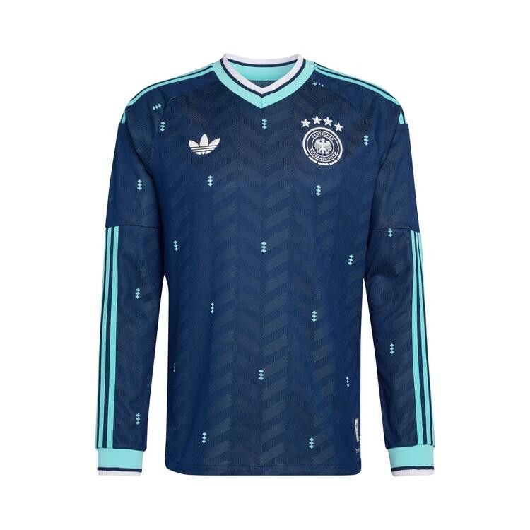 Adidas Germany 26 Away Authentic Long Sleeve Jersey 'Collegiate Navy'