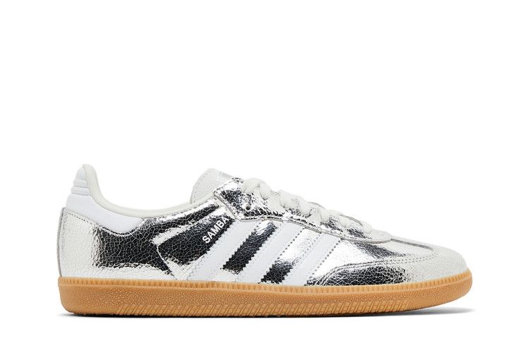 adidas Wmns Samba OG 'Cracked Metallic Pack - Silver'