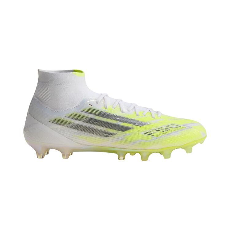 adidas Wmns F50 Sparkfusion Elite Mid FG AG 'Cloud White Iron Metallic Hi-Res Yellow'