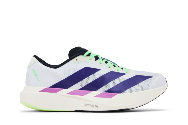 adidas Adizero Evo SL 'Footwear White Collegiate Purple Lime Burst'