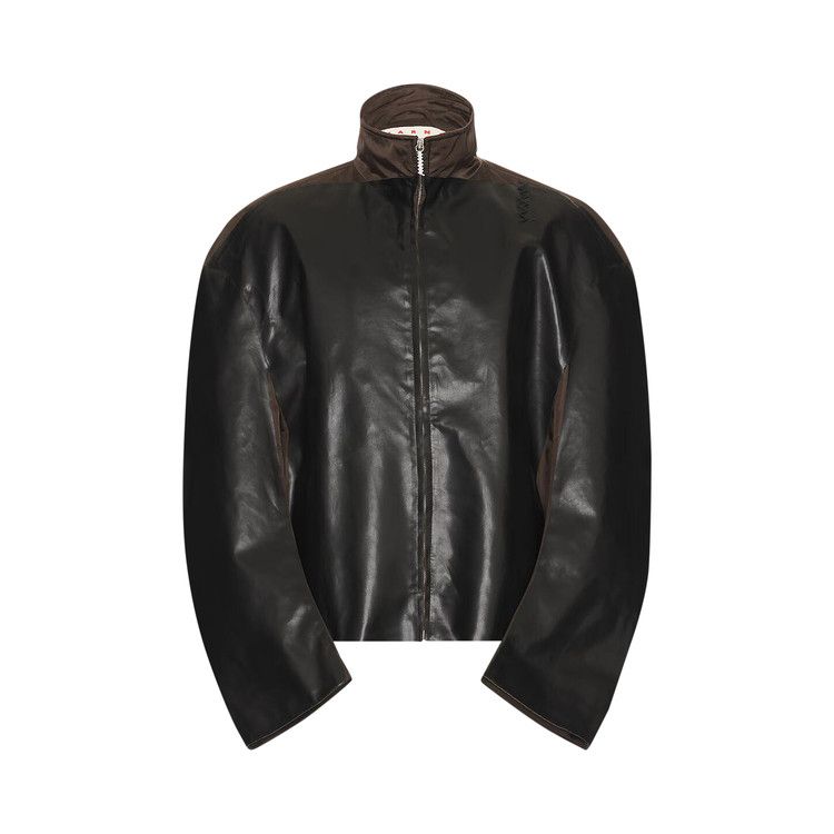 Marni Nylon Twill Bonded Jacket 'Mocha/Black'