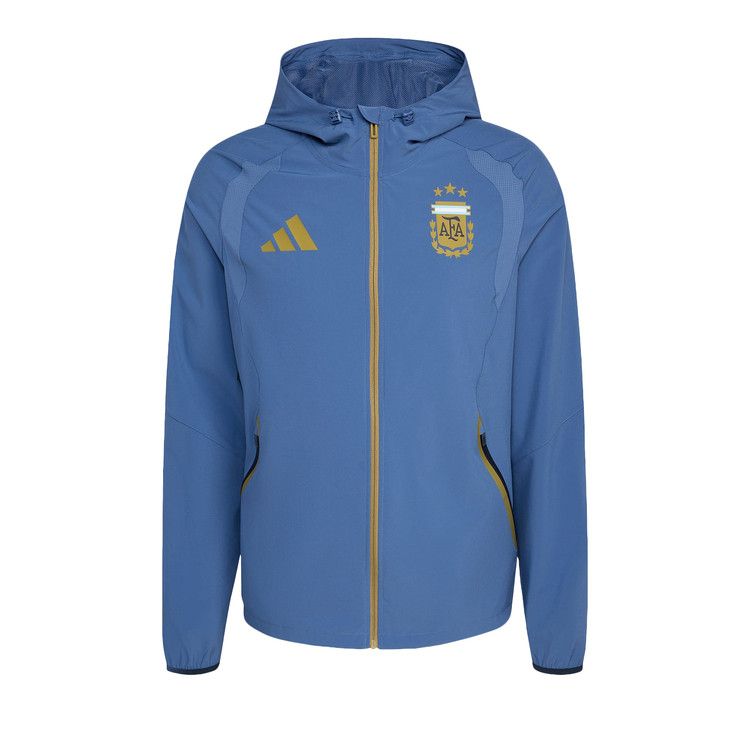 Adidas Argentina Tiro Travel Full Zip Windbreaker 'Crew Blue'