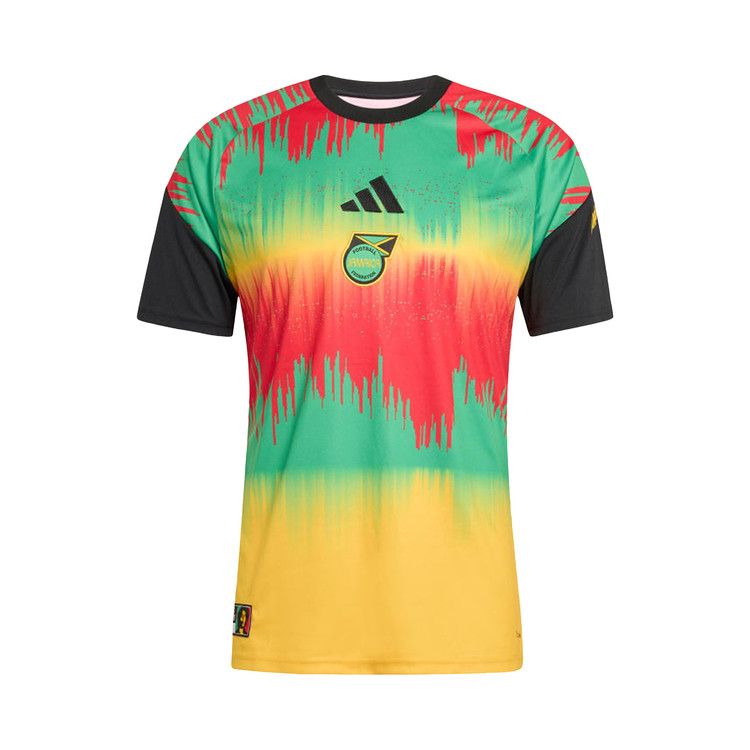 Adidas Jamaica 26 x Bob Marley Home Pre Match Jersey 'Bold Gold/Vivid Green/Pure Ruby'
