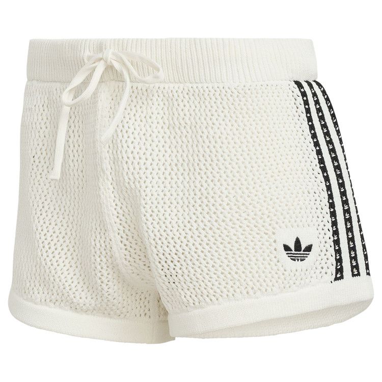 Adidas Knitted Crochet Shorts 'Off White'