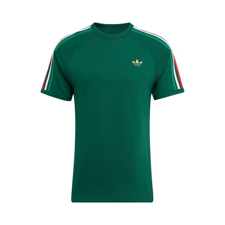 Adidas Originals 3-Stripes Tee 'Team Dark Green/Bold Green/White'