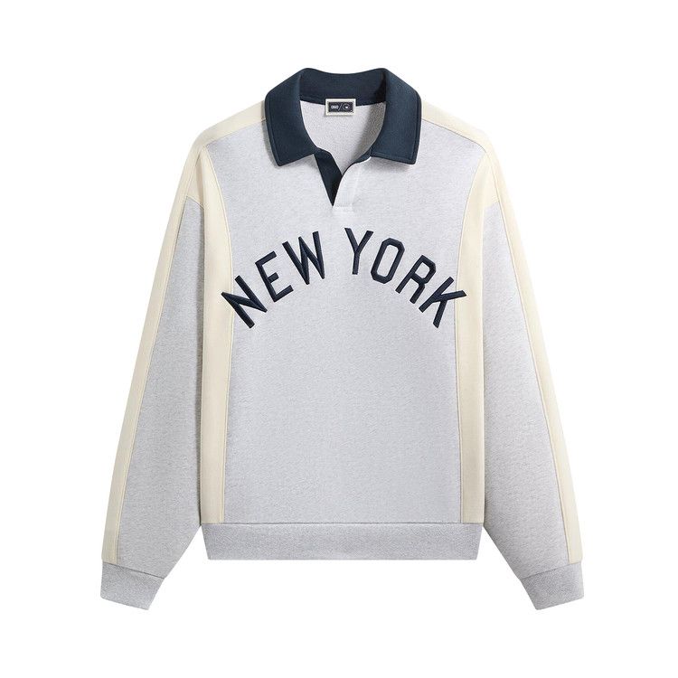 Kith For The New York Yankees Paneled Nelson Rugby 'Light Heather Grey'
