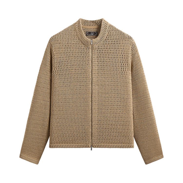 Kith Crochet Luke Zip Front Sweater 'Durum'
