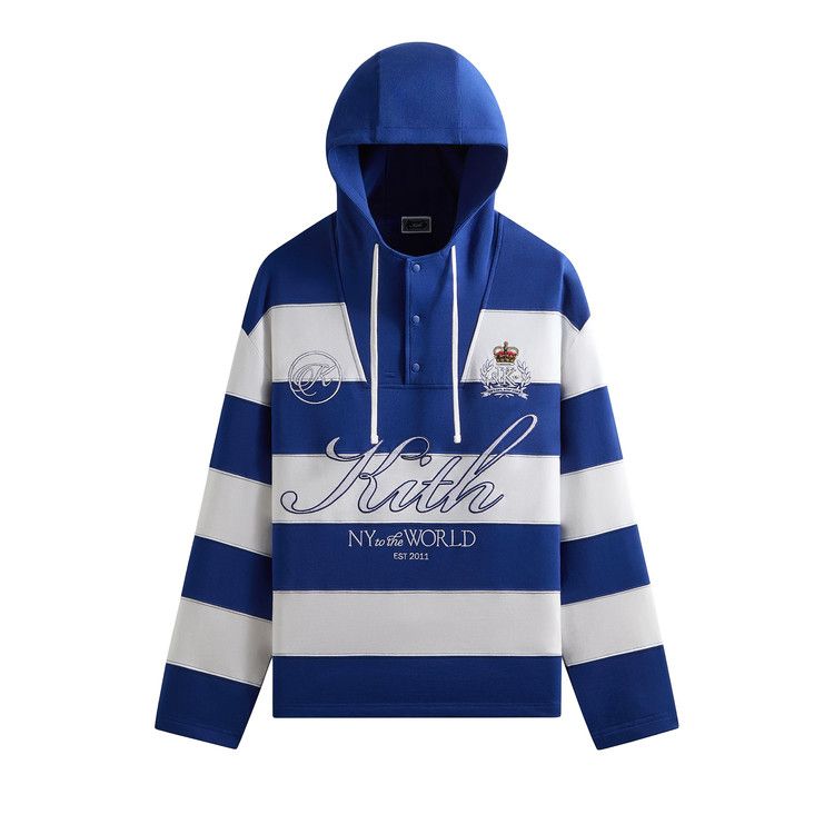 Kith Compact Fleece Striped Caleb Anorak Hoodie 'Layer'