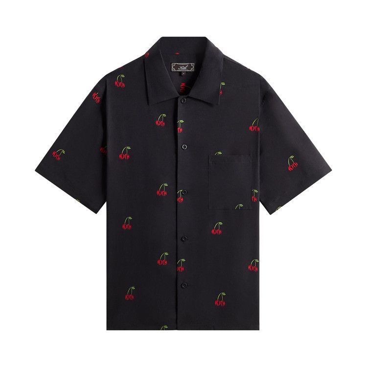 Kith Printed Cherry Cupro Linen Beckham Buttondown 'Black'