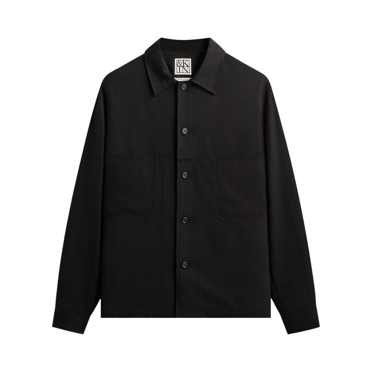 Kith &Kin Textured Viscose Ace Buttondown 'Black'