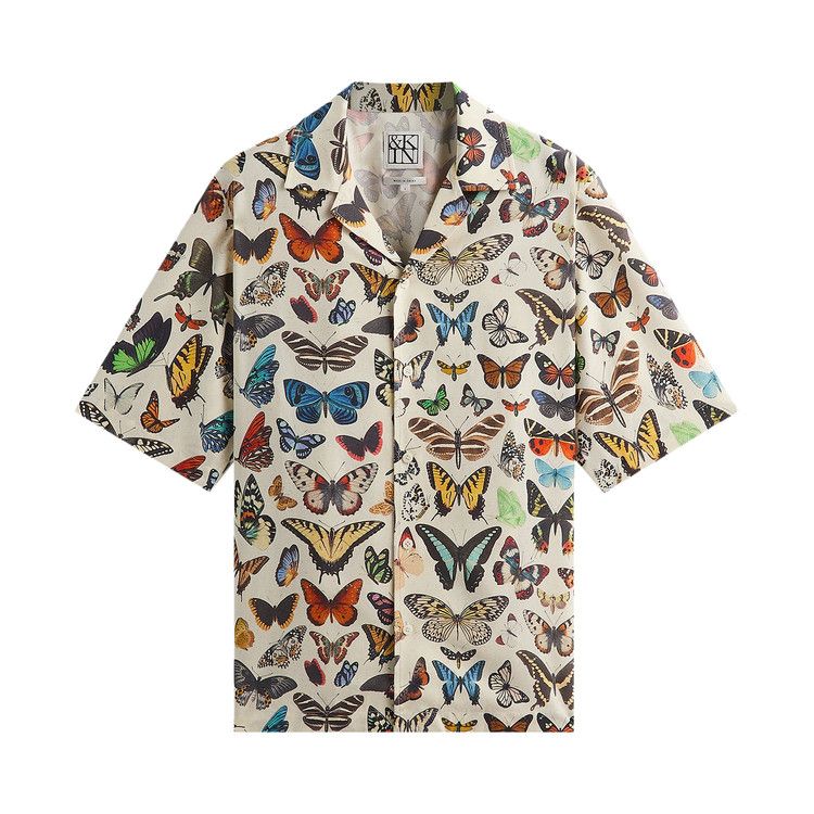 Kith &Kin Butterfly Archive Thompson Camp Collar Shirt 'Sandrift'