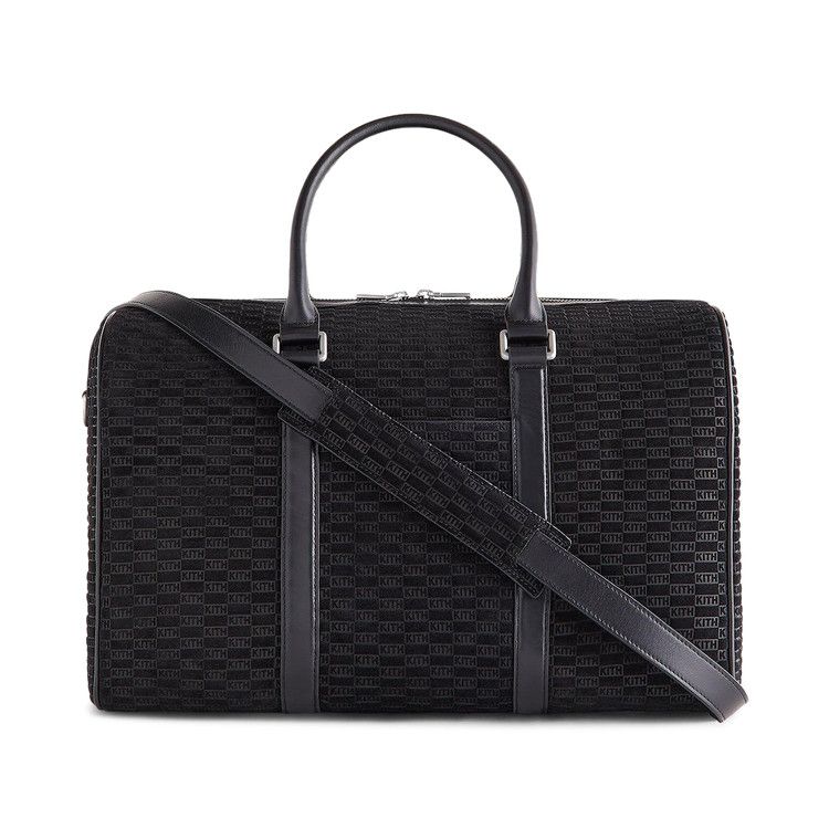 Kith Monogram Suede Traveler K40 Bag Black 'Ink'