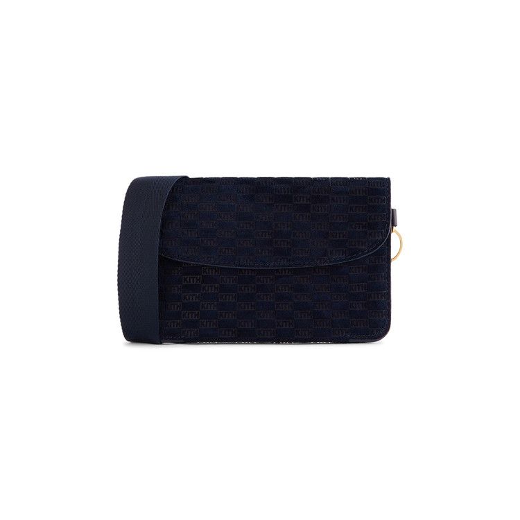 Kith Monogram Suede Envelope K20 Bag 'Ink'