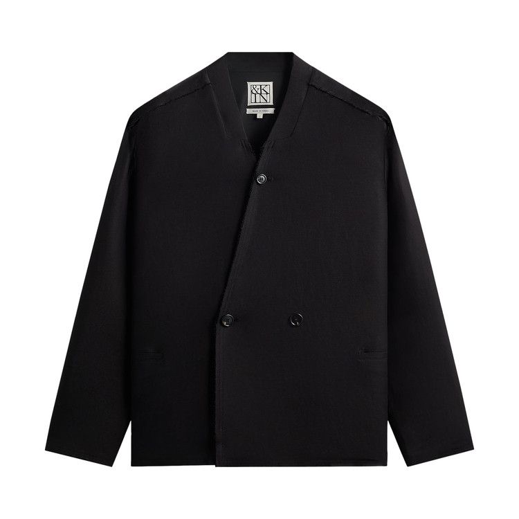 Kith &Kin Long Sleeve Linen Viscose Twill Mathis Shirt 'Black'
