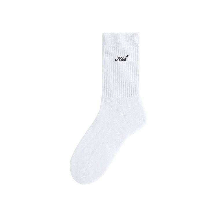 Kith Women Script Classic Crew Socks 'White'