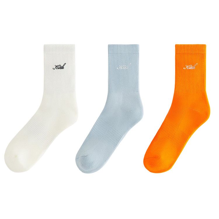 Kith Women 3-Pack Lightweight Cotton Classic Crew Sock 'Multi'