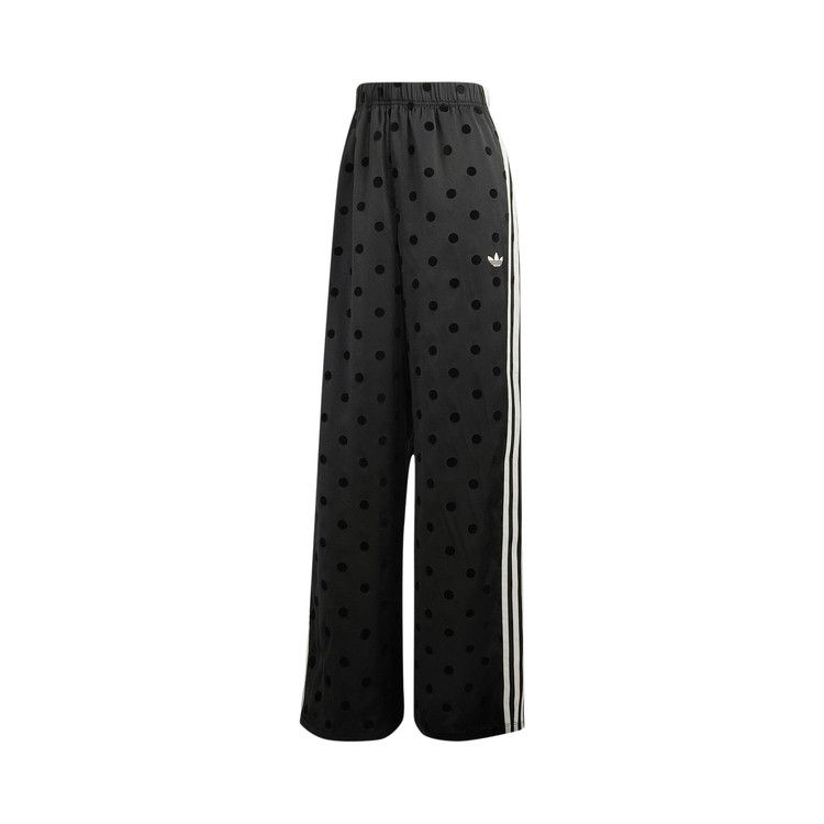 Adidas Satin Polka Dot Wide Leg Pant 'Black'