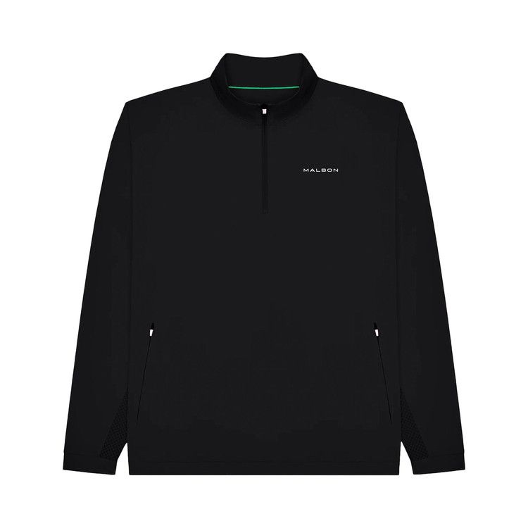 Malbon Performance Quarter Zip Shell Pullover 'Black'