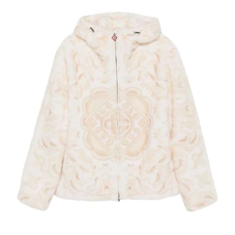 Casablanca Faux Fur Hoodie 'Cream'
