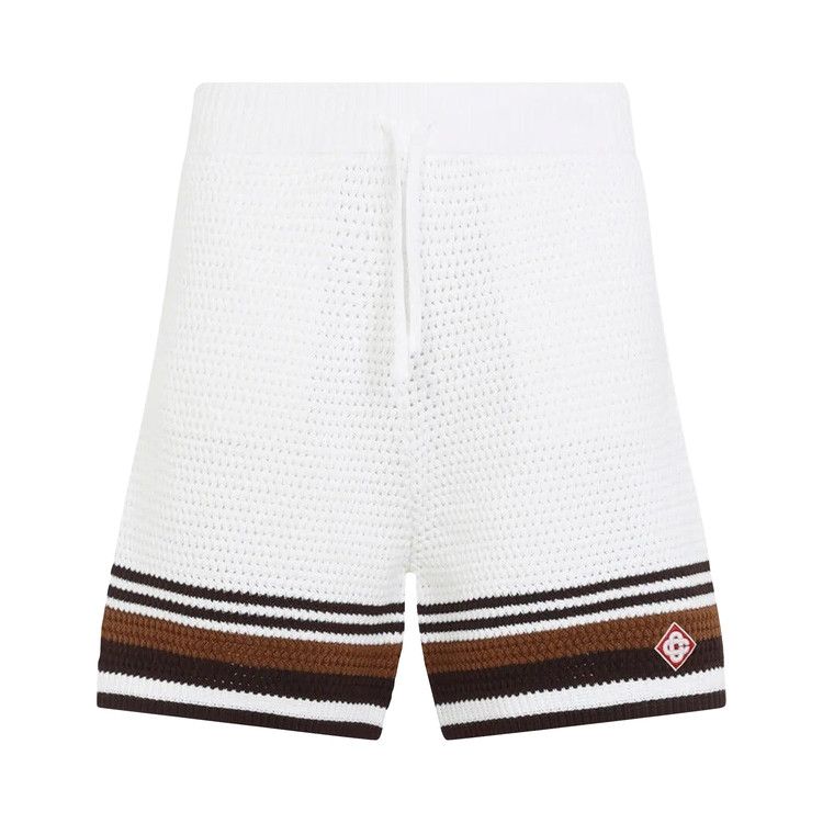 Casablanca Crochet Shorts 'White'