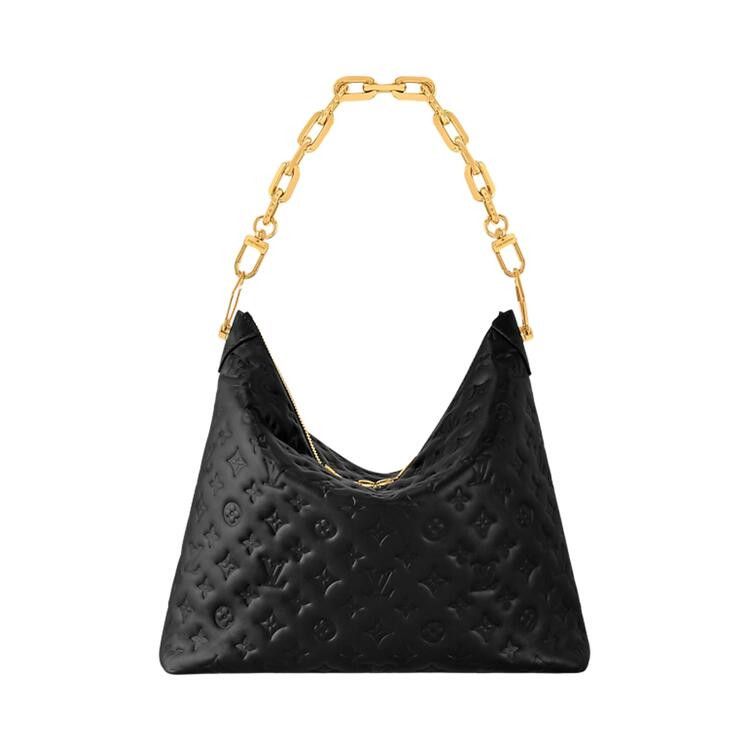 Louis Vuitton Coussin Hobo MM 'Black Puffy Monogram Lambskin Leather'