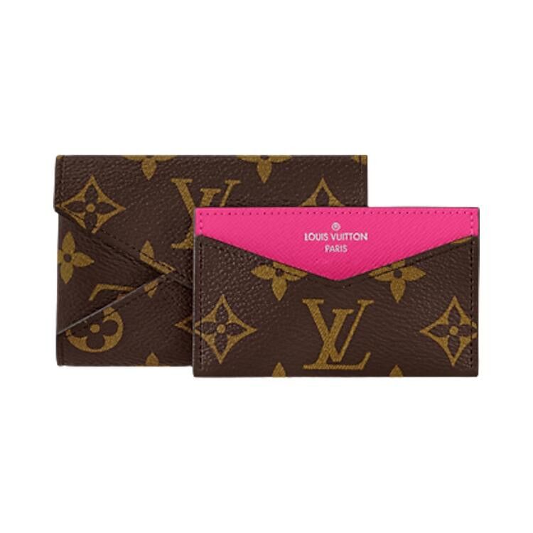 Louis Vuitton Kirigami Card Holder 'Pondichery Pink/Brown Monogram Canvas'