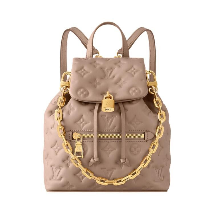 Louis Vuitton Coussin Backpack PM 'Grey Puffy Monogram Lambskin Leather'