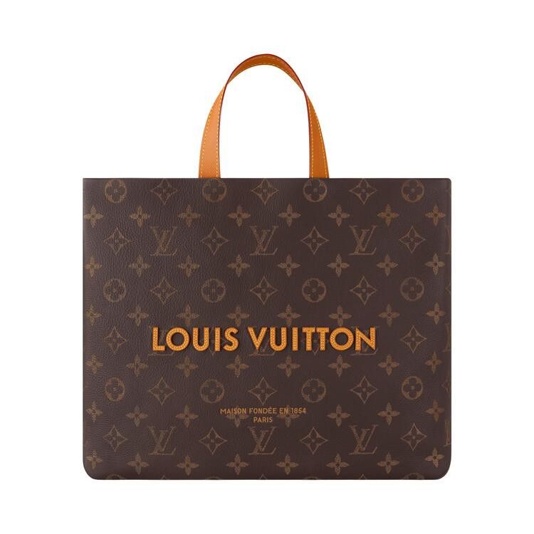 Louis Vuitton Shopper Tote MM 'Brown Monogram Cowhide Leather'