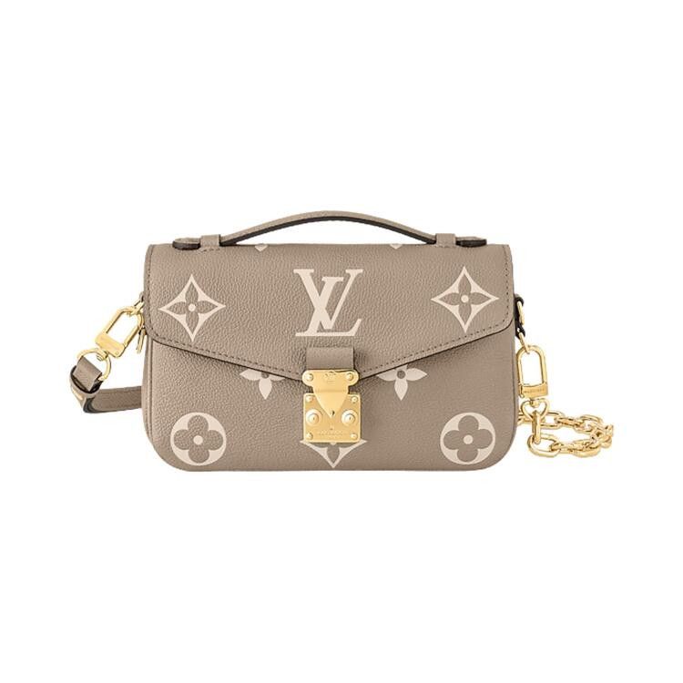 Louis Vuitton Pochette Metis East West 'Tourterelle Gray/Cream Monogram Embossed Empreinte Cowhide Leather'