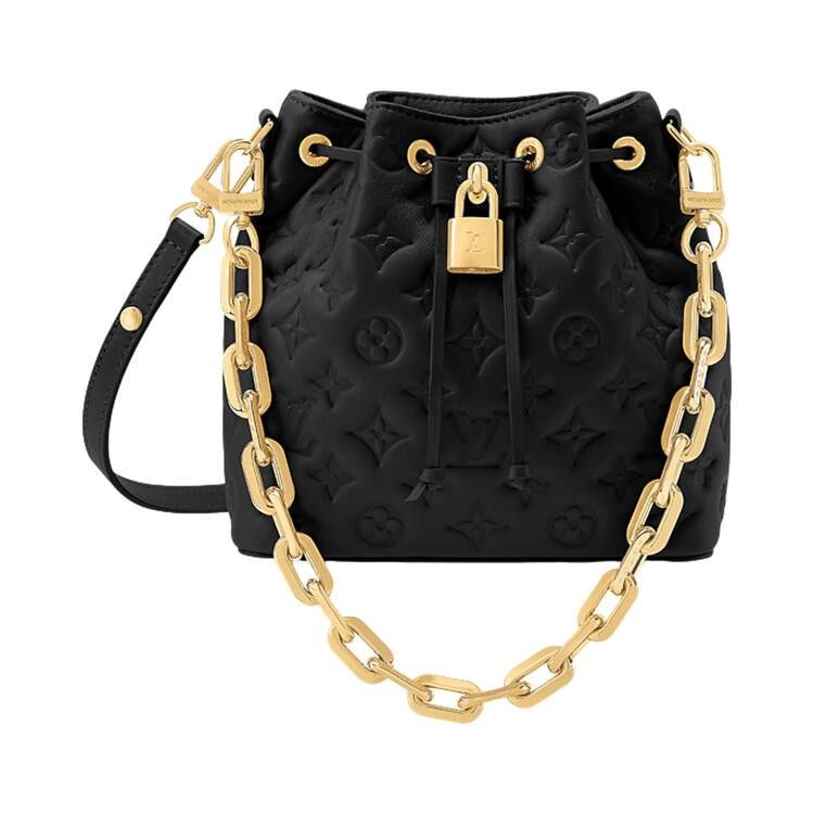 Louis Vuitton Coussin Bucket 'Black Puffy Monogram Calf Leather'