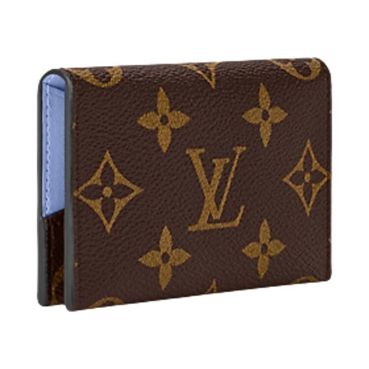 Louis Vuitton Slim Card Holder 'Monogram Blue Frost/Silver Canvas'