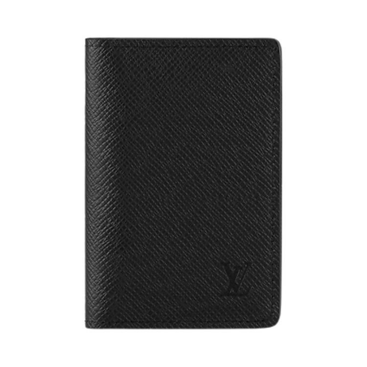 Louis Vuitton Pocket Organizer 'Black Taiga Cowhide Leather'